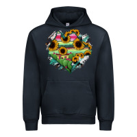 Navy Chiapas State Of Mexico Map Urban Hoodie - RanaPortraitStore