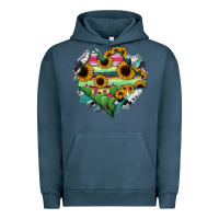 Pigment Midnight Navy Chiapas State Of Mexico Map Urban Hoodie - RanaPortraitStore