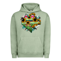 Pigment Oil Green Chiapas State Of Mexico Map Urban Hoodie - RanaPortraitStore