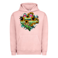 Pigment Salmon Chiapas State Of Mexico Map Urban Hoodie - RanaPortraitStore