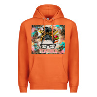 Carrot teacher messy bun tumbler Premium Hoodie - BarkalooDesign