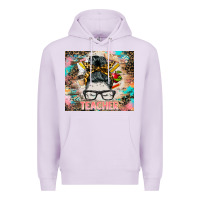Lilac teacher messy bun tumbler Premium Hoodie - BarkalooDesign