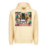 Pina Colada teacher messy bun tumbler Premium Hoodie - BarkalooDesign