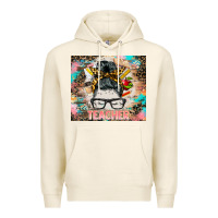 Tofu teacher messy bun tumbler Premium Hoodie - BarkalooDesign