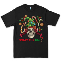 Black what the elf skull Premium Tee - FaDigitalArtStudio