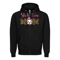 Black Shih Tzu Mom Zipper Hoodie - Jasminsmagicworld