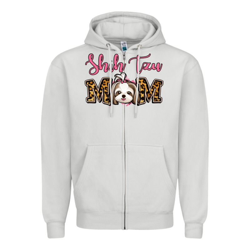 Shih Tzu Mom Zipper Hoodie by Jasminsmagicworld | Teevron