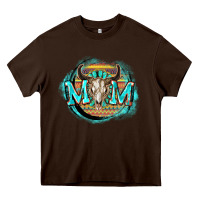 Chocolate Brown Aztec mom Mother's Day Heavy Core Tee - FaDigitalArtStudio