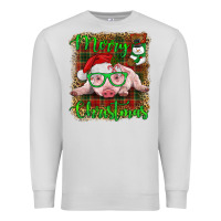 Dove Grey merry christmas baby pig Premium Sweatshirt - RanaPortraitStore