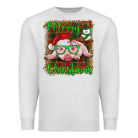 Oatmeal Heather merry christmas baby pig Premium Sweatshirt - RanaPortraitStore