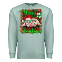 Seafoam merry christmas baby pig Premium Sweatshirt - RanaPortraitStore