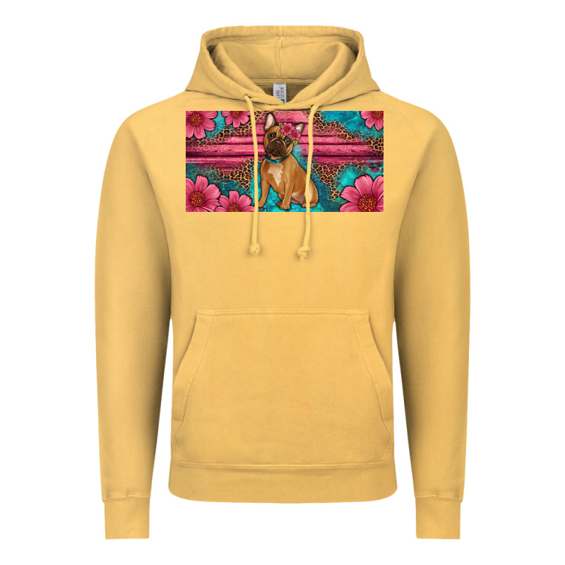 French Bulldog Floral License Plate Vintage Hoodie by Artiststas | Teevron