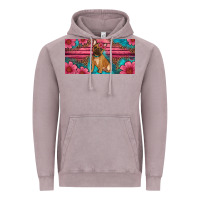 Vintage Zinc french bulldog floral license plate Vintage Hoodie - Artiststas