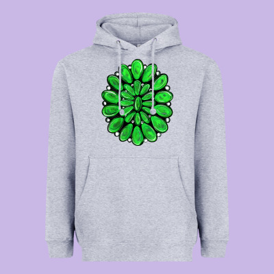 Green Gemstone Heavyweight Hoodie Designed By Ranaportraitstore