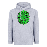 Heather Grey green gemstone Heavyweight Hoodie - RanaPortraitStore