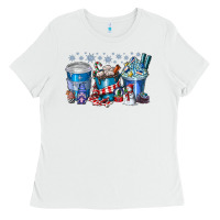 White Christmas Coffee Ladies Tee - CowhideDigitalArt