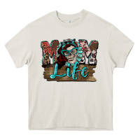 Cream Mom life skull Mother's Day Heavy Core Tee - FaDigitalArtStudio