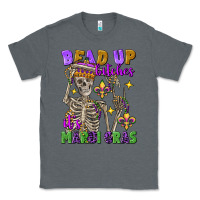 Charcoal Heather Bead up bitches it's Mardi Gras skeleton Classic Tee - FaDigitalArtStudio