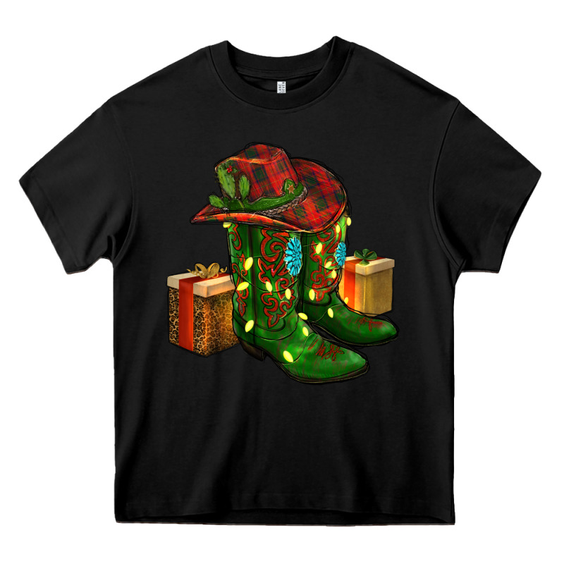 Cowboy Hat With Boots Christmas Heavy Core Tee by RanaPortraitStore | Teevron