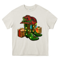 Cream cowboy hat with boots christmas Heavy Core Tee - RanaPortraitStore