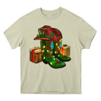 Mossy cowboy hat with boots christmas Heavy Core Tee - RanaPortraitStore