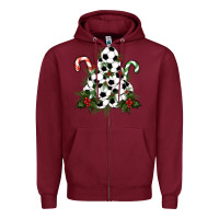 Burgundy soccer tree Christmas Zipper Hoodie - RanaPortraitStore