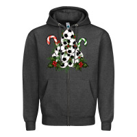 Charcoal Heather soccer tree Christmas Zipper Hoodie - RanaPortraitStore