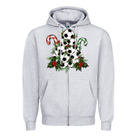 Heather Grey soccer tree Christmas Zipper Hoodie - RanaPortraitStore