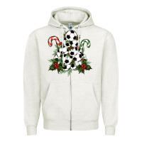 Oatmeal Heather soccer tree Christmas Zipper Hoodie - RanaPortraitStore