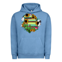 Pigment Pebble Blue Chihuahua State Of Mexico Map Urban Hoodie - RanaPortraitStore
