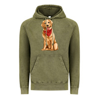 Vintage Olive golden retriever Vintage Hoodie - Artiststas