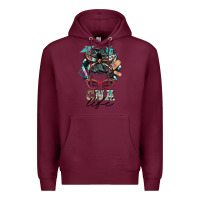 Burgundy nurse cna life messy bun Premium Hoodie - BarkalooDesign