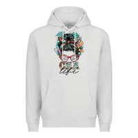 Dove Grey nurse cna life messy bun Premium Hoodie - BarkalooDesign