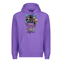 Purple nurse cna life messy bun Premium Hoodie - BarkalooDesign