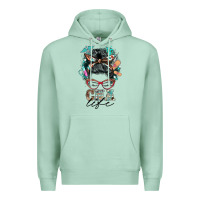 Seafoam nurse cna life messy bun Premium Hoodie - BarkalooDesign