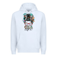 White nurse cna life messy bun Premium Hoodie - BarkalooDesign