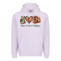 Lilac Peace Love Cockapoo Premium Hoodie - Jasminsmagicworld