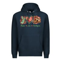 Navy Peace Love Cockapoo Premium Hoodie - Jasminsmagicworld