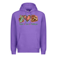 Purple Peace Love Cockapoo Premium Hoodie - Jasminsmagicworld