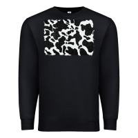 Black distressed black glitter cowhide pattern Premium Sweatshirt - RanaPortraitStore