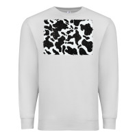 Dove Grey distressed black glitter cowhide pattern Premium Sweatshirt - RanaPortraitStore