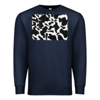 Navy distressed black glitter cowhide pattern Premium Sweatshirt - RanaPortraitStore