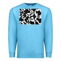 Ocean Blue distressed black glitter cowhide pattern Premium Sweatshirt - RanaPortraitStore