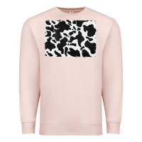 Pale Pink distressed black glitter cowhide pattern Premium Sweatshirt - RanaPortraitStore