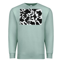 Seafoam distressed black glitter cowhide pattern Premium Sweatshirt - RanaPortraitStore