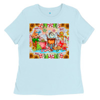 Baby Blue christmas coffee class Ladies Tee - CowhideDigitalArt