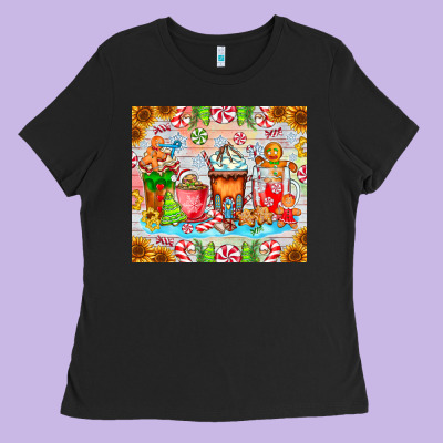 Christmas Coffee Class Ladies Tee Designed By Cowhidedigitalart