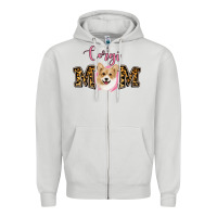 Dove Grey Corgi Mom Zipper Hoodie - Jasminsmagicworld