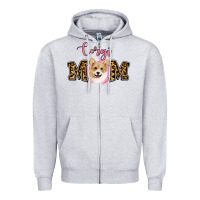 Heather Grey Corgi Mom Zipper Hoodie - Jasminsmagicworld