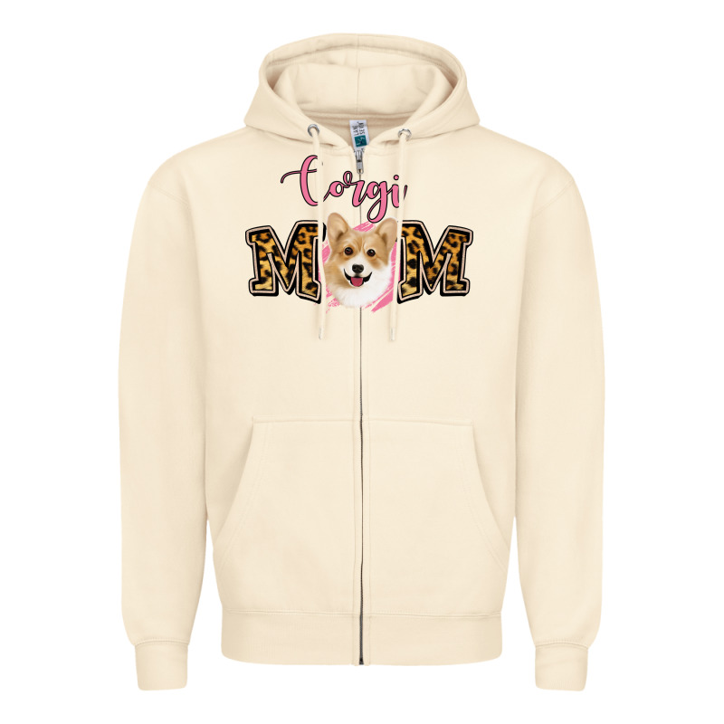 Corgi Mom Zipper Hoodie by Jasminsmagicworld | Teevron